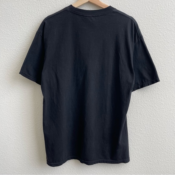 NATIONAL HERITAGE Vintage Black Live Hard Ride Hard Eagle Motorcycle Graphic Tee - Picture 8 of 8